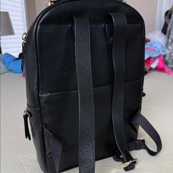 NEW Henri Bendel Black Leather Backpack display picture 1